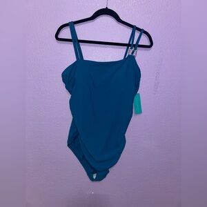 XL NWT aqua green women’s one piece bathing suit